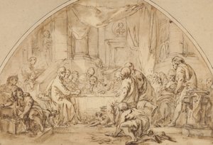Studie für Das letzte Abendmahl, ca. 1792 von Jean Baptiste Huet