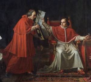 Unterzeichnung des Konkordats zwischen Frankreich und dem Heiligen Stuhl durch Papst Pius VII, 15. August von Jean Baptiste Joseph Wicar