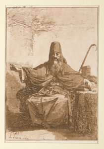 Ein russischer Priester und Kopf eines Mannes von Jean Baptiste Le Prince