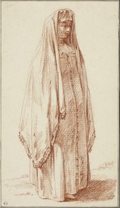 Eine Frau in russischer Tracht von Jean Baptiste Le Prince