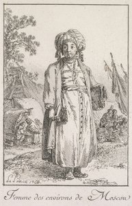 Frau aus den Vororten von Moskau von Jean Baptiste Le Prince