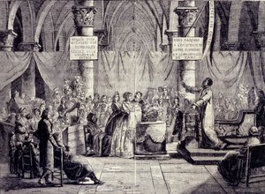 Taufe von Mitgliedern der Theophilanthropie-Sekte zwischen 1796 und 1800
