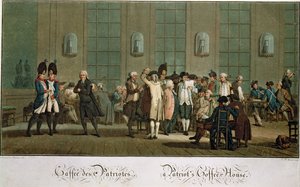 Ein Patriotisches Kaffeehaus (Erstausgabe) (19. Jahrhundert) von Jean Baptiste Morret