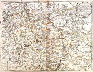 Karte von Rheinland-Pfalz und einem Teil von Bayern (Deutschland) von Jean Baptiste Nolin