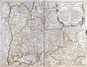 Karte der Dauphiné (Frankreich)