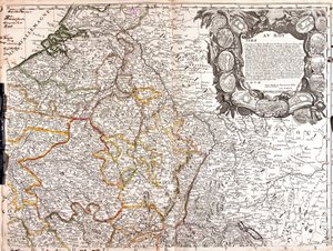 Karte des Herzogtums Luxemburg, Champagne und Herzogtum Lothringen von Jean Baptiste Nolin
