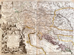 Karte des Verlaufs der Donau in Deutschland