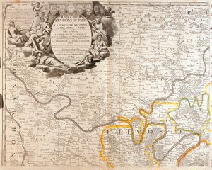 Karte des Nordwestens der Île-de-France von Jean Baptiste Nolin