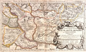 Karte des östlichen Teils des Königreichs Ungarn (Gravur) von Jean Baptiste Nolin
