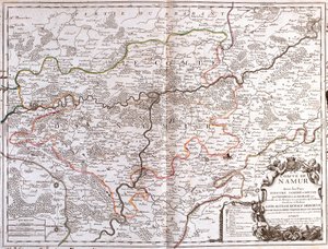 Karte der Provinz Namur (Belgien)