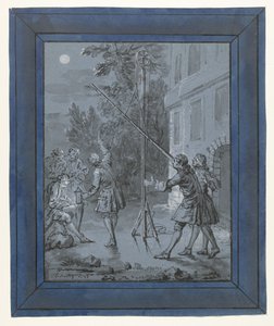 Ein Tier im Mond (Illustrationen für Fabeln von Jean de La Fontaine) von Jean Baptiste Oudry