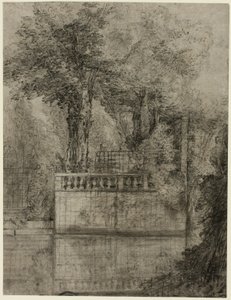 Gitterwerk und Spiegelbecken in Arcueil von Jean Baptiste Oudry