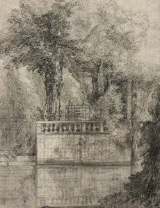 Gitterwerk und Spiegelbecken in Arcueil, 1744-47 von Jean Baptiste Oudry