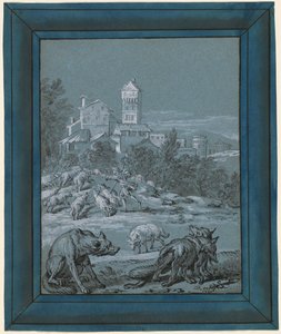 Der Wolf und der Fuchs von Jean Baptiste Oudry