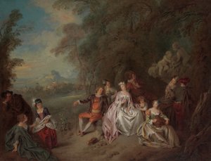 Konzert Champêtre, ca. 1734 von Jean Baptiste Pater