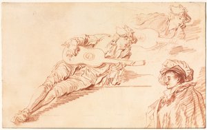 Der Gitarrist von Jean Baptiste Pater