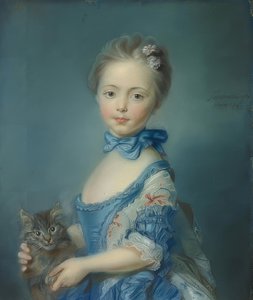 Das Mädchen mit einer Katze