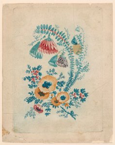 Fantastisches Blumenmotiv aus "Nouvelle Suitte de Cahiers de fleurs idéales" von Jean Baptiste Pillement