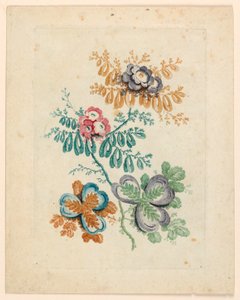 Fantastisches Blumenmotiv aus "Nouvelle Suitte de fleurs idéales" von Jean Baptiste Pillement