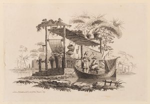 Figuren in einem Boot von Jean Baptiste Pillement