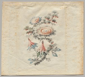 Blumenstickerei-Design für die Seidenmanufaktur von Lyon von Jean Baptiste Pillement