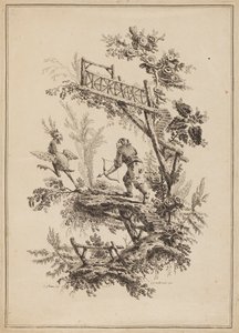 Tafel 12, aus "Suite de Douze Pêcheurs et Chasseurs" von Jean Baptiste Pillement