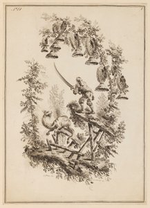 Tafel 8, "Suite de douze Pêcheurs et Chasseurs" von Jean Baptiste Pillement