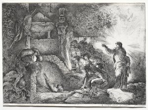 Die Auferstehung des Lazarus von Jean Baptiste Pillement