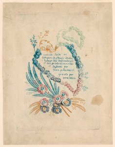 Titelseite für "Nouvelle Suitte de Cahiers de fleurs idéales" von Jean Baptiste Pillement