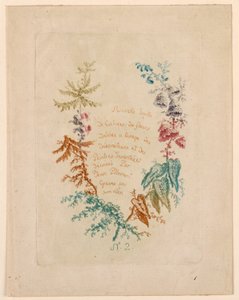 Titelseite für "Nouvelle Suitte de Cahiers de fleurs idéales" Nr. 2 von Jean Baptiste Pillement