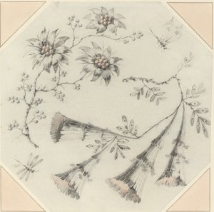 Trompetenblumen und Gänseblümchen von Jean Baptiste Pillement