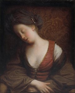 Schlafende junge Frau von Jean Baptiste Santerre