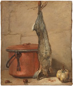 Kaninchen und Kupfertopf, ca. 1739-40