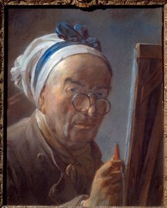 Selbstporträt am Staffelei von Jean Baptiste Simeon Chardin
