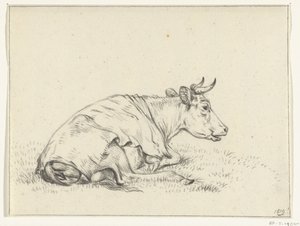 Liegende Kuh, nach rechts von Jean Bernard