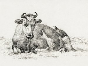 Liegende Kuh von Jean Bernard