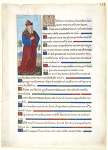 Blatt aus einem Stundenbuch: König David, ca. 1500 von Jean Bourdichon
