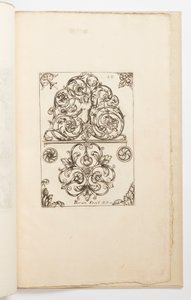 Tafel 12, aus Diverses pièces de serruriers (Verschiedene Entwürfe für Schlosser) von Jean Bérain the Elder