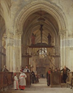Innenraum der Kirche St. Prix, Valle de Montmorency, 1828 von Jean Bruno Gassies