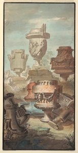 Ruinenfantasie: Vasen und Urnen, 1770 von Jean Charles Delafosse