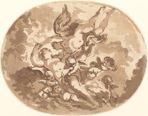 Eros und Psyche von Jean Claude Richard, Abbé de Saint Non after François Boucher