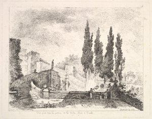 Blick auf die Gärten der Villa d
