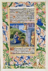 Antonius der Große und Paulus der Einsiedler, aus den Stundenbuch von Louis d