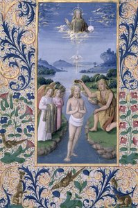 Ms Lat. Q.v.I.126 f.88v Taufe Christi, aus dem 