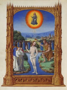 Très Riches Heures des Herzogs von Berry - Die Taufe Christi