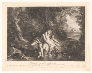 Hermaphroditus umarmt von Salmacis