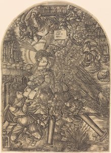 Der Engel gibt dem heiligen Johannes das Buch zu essen von Jean Duvet