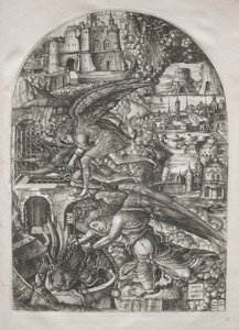 Die Apokalypse: Satan für tausend Jahre gebunden von Jean Duvet