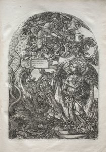 Die Apokalypse: St. Michael und der Drache, 1546-1556 von Jean Duvet