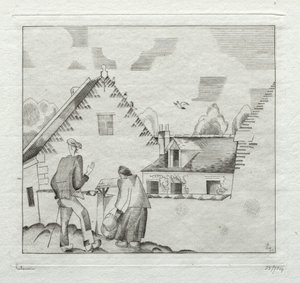 Dorfbewohner, Plaudern von Jean Emile Laboureur